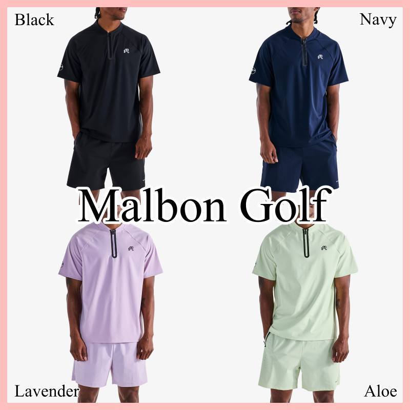 Malbon Golf PERFORMANCE ジップ ポロ & ショートパンツ セット