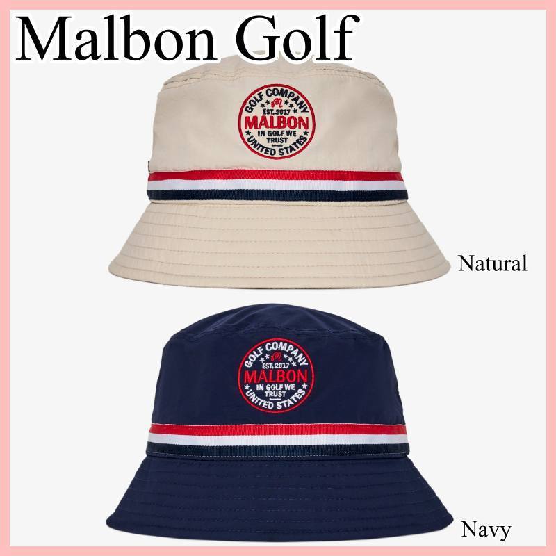 Malbon Golf IN GOLF WE TRUST NYLON バケットハット 2色 送料込