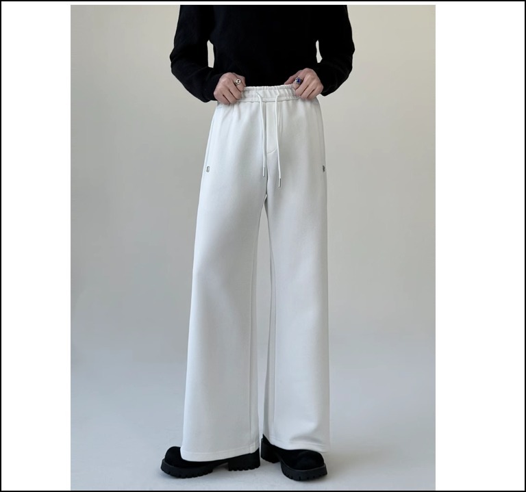 韓国風 ワイドスウェットパンツ メンズ ストリート系 お洒落