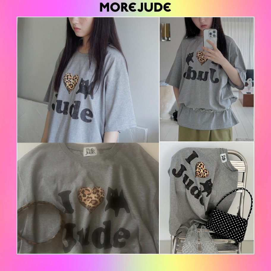 【more jude】 韓国人気★ Dear Jude Love Cat Cversized Tee