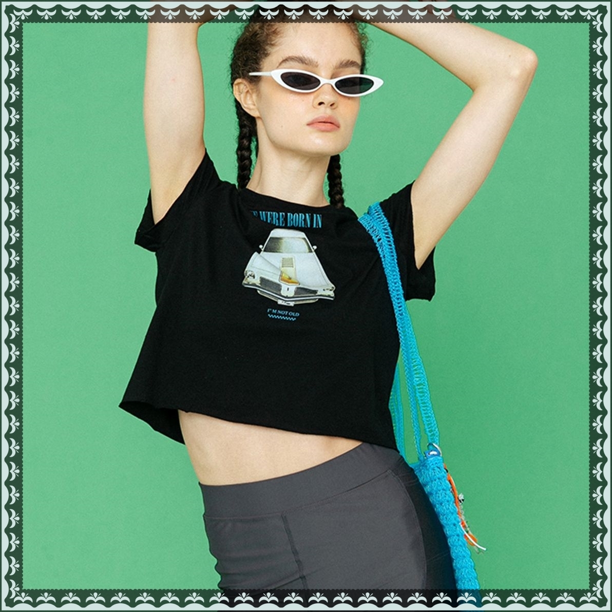 ★orogee★ Vintage Old Car TShirtBlack O22TS01BK