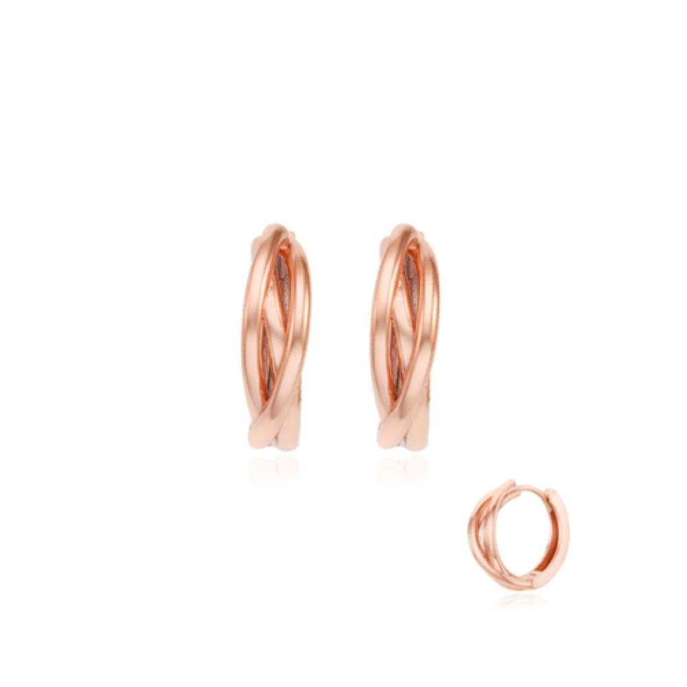 ◆STONEHENgE◆ Silver Ribbon Cubic One-Touch Earrings
