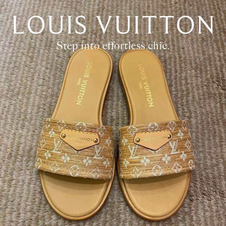 *夏映え必至*【Louis Vuitton】LVロゴ ミュールサンダル