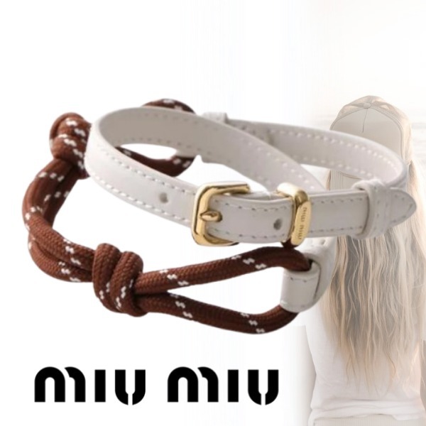 *Miu Miu*ミュウミュウ レザー ブレスレット アンクレット