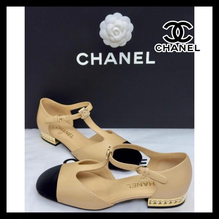 《パールが可愛い♥25A》CHANELメリージェーンCCマーク
