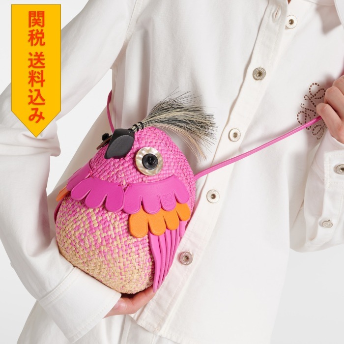 【LOEWE】 Bird Mini raffia crossbody bag