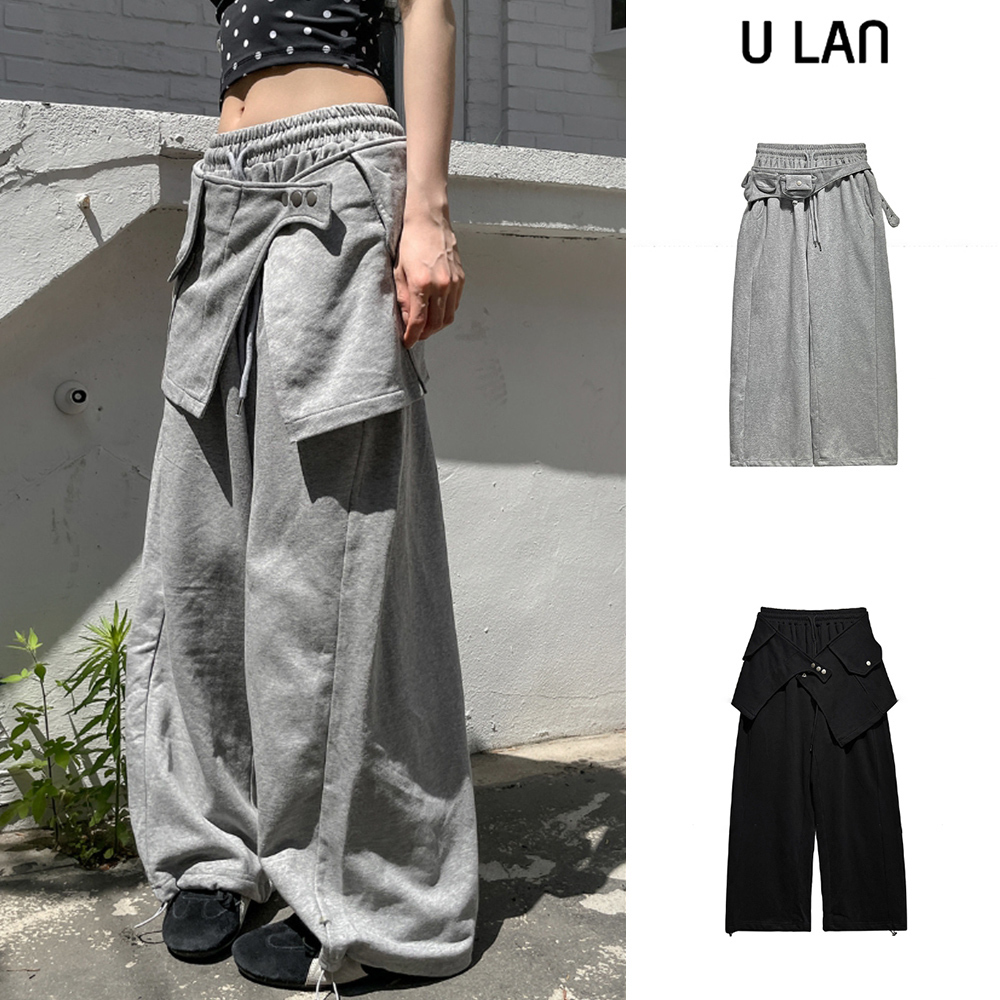 【U LAN】Poi Wrap Two Way Sweatpants Pocket Belt 3-set
