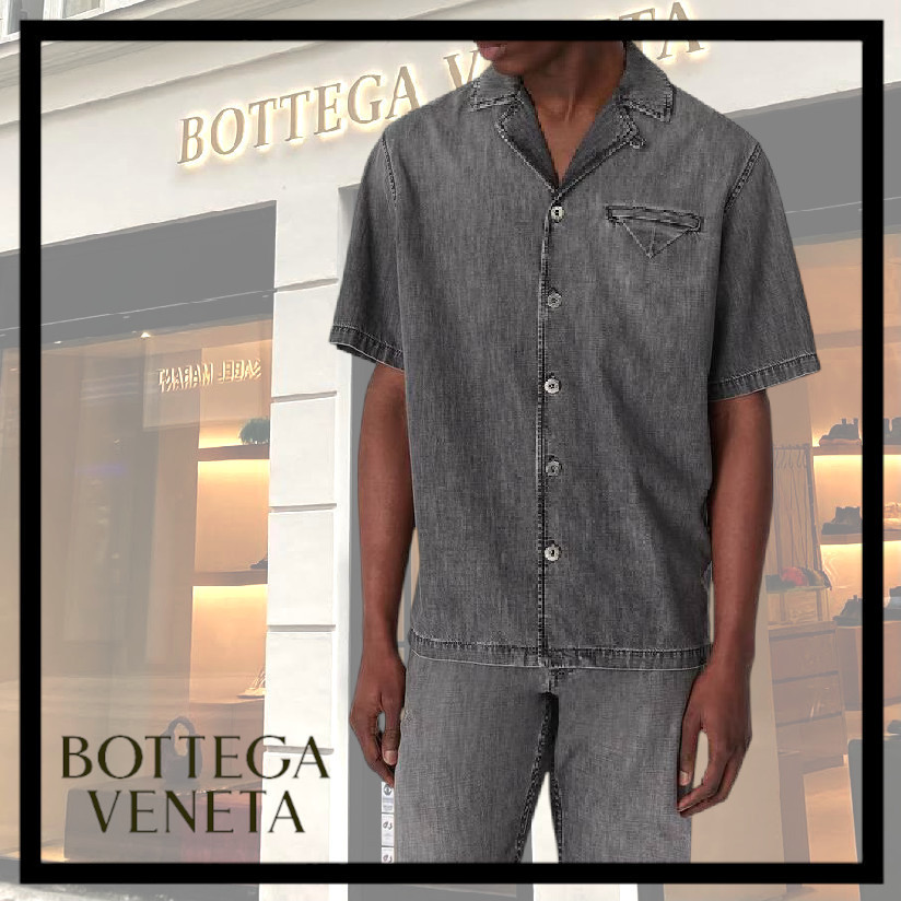 お洒落な BOTTEGA VENETA ◆ヴィンテージ ブラックデニム シャツ