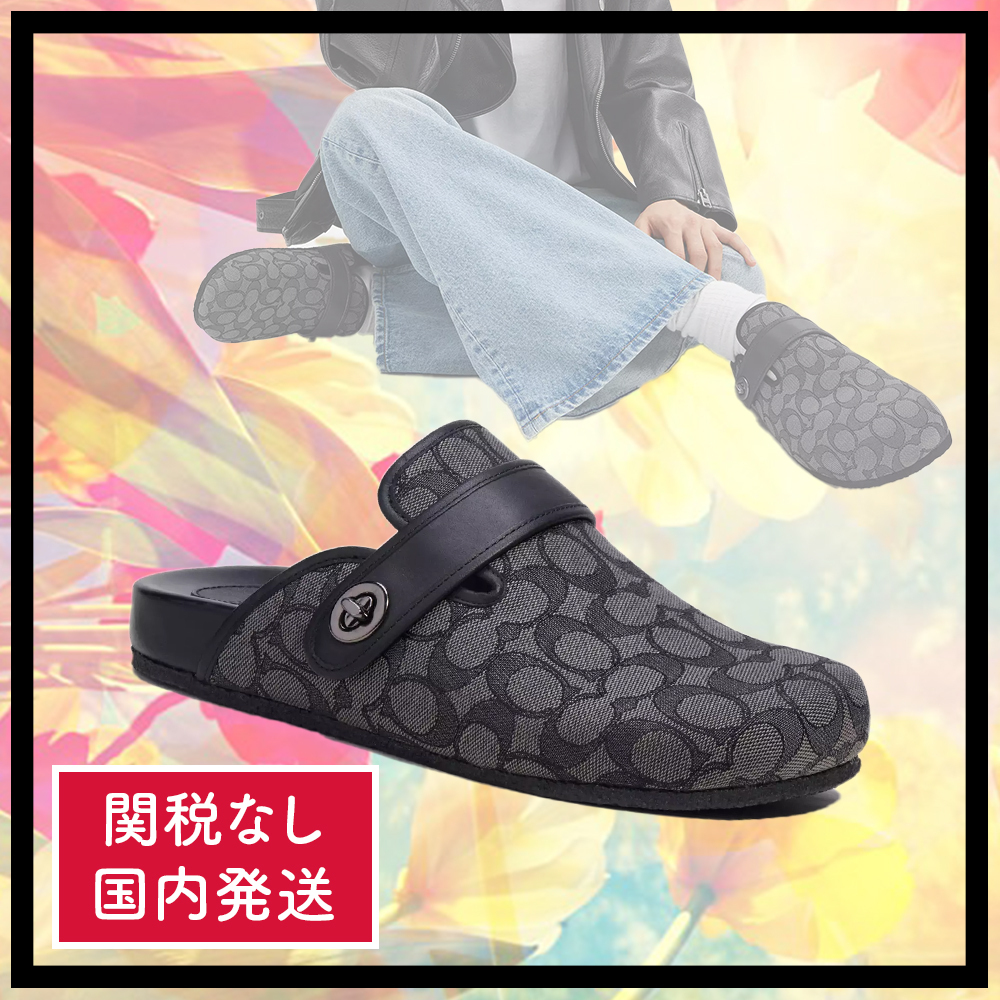 【COACH】 コーチ クロッグ・シグネチャー ジャカード