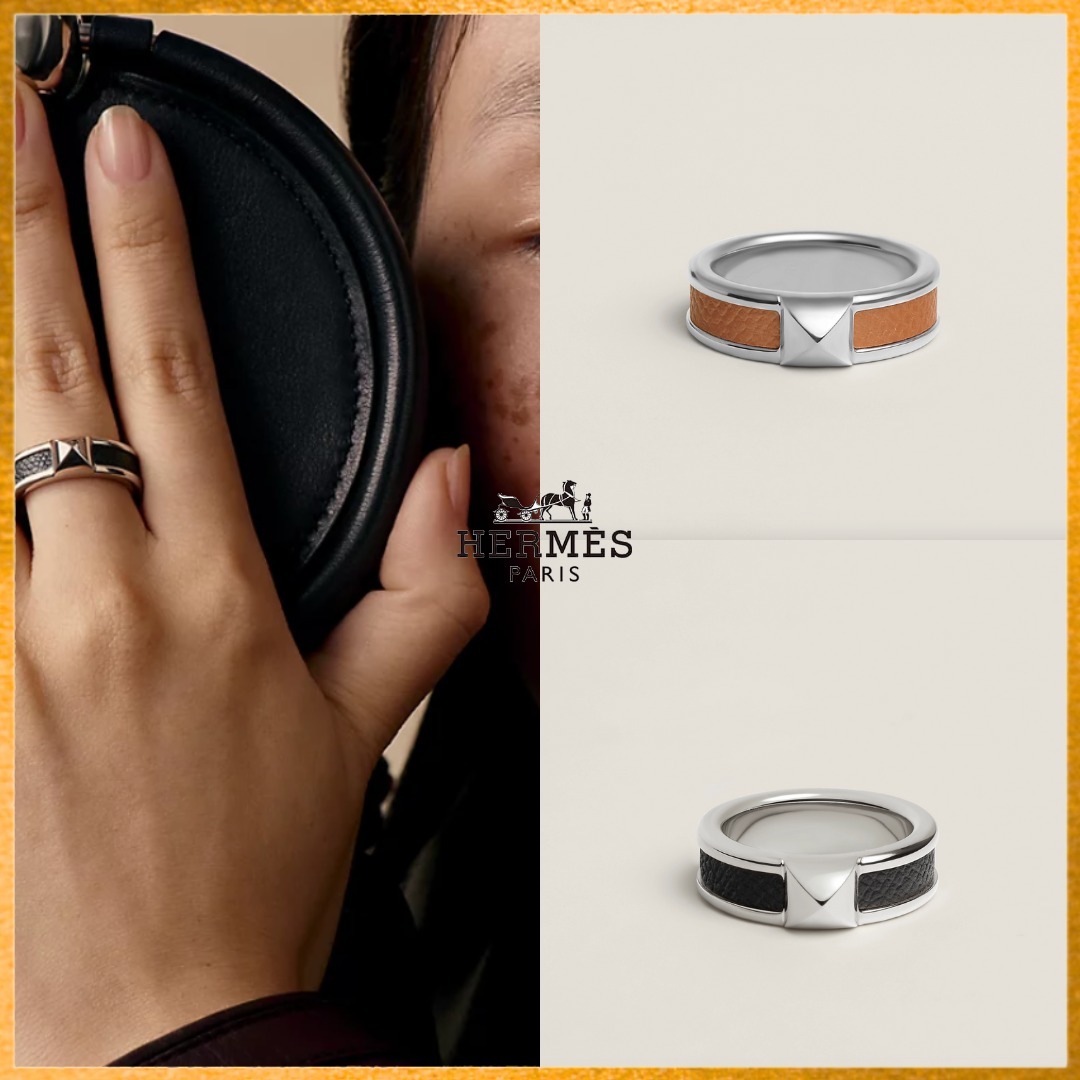 ★プレゼントにも★【HERMES】スタッドリング Athena シルバー