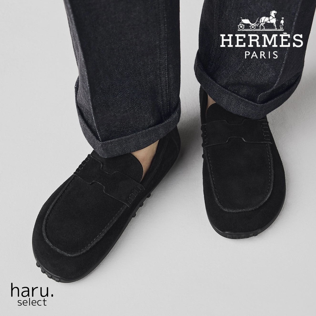 シンプル＊足元おしゃれ♪【HERMES】Lazy モカシン ”H”カット