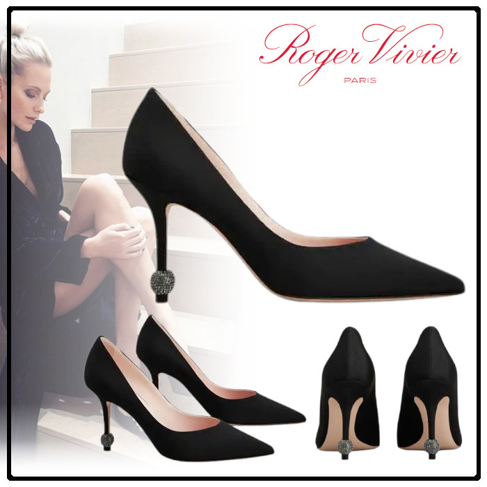 Roger Vivier◆直営買付 ジュエルヒール グログラン パンプス
