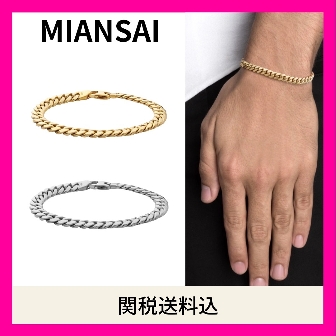 【MIANSAI】関税送料込★6.5mm Cuban チェーン ブレスレット