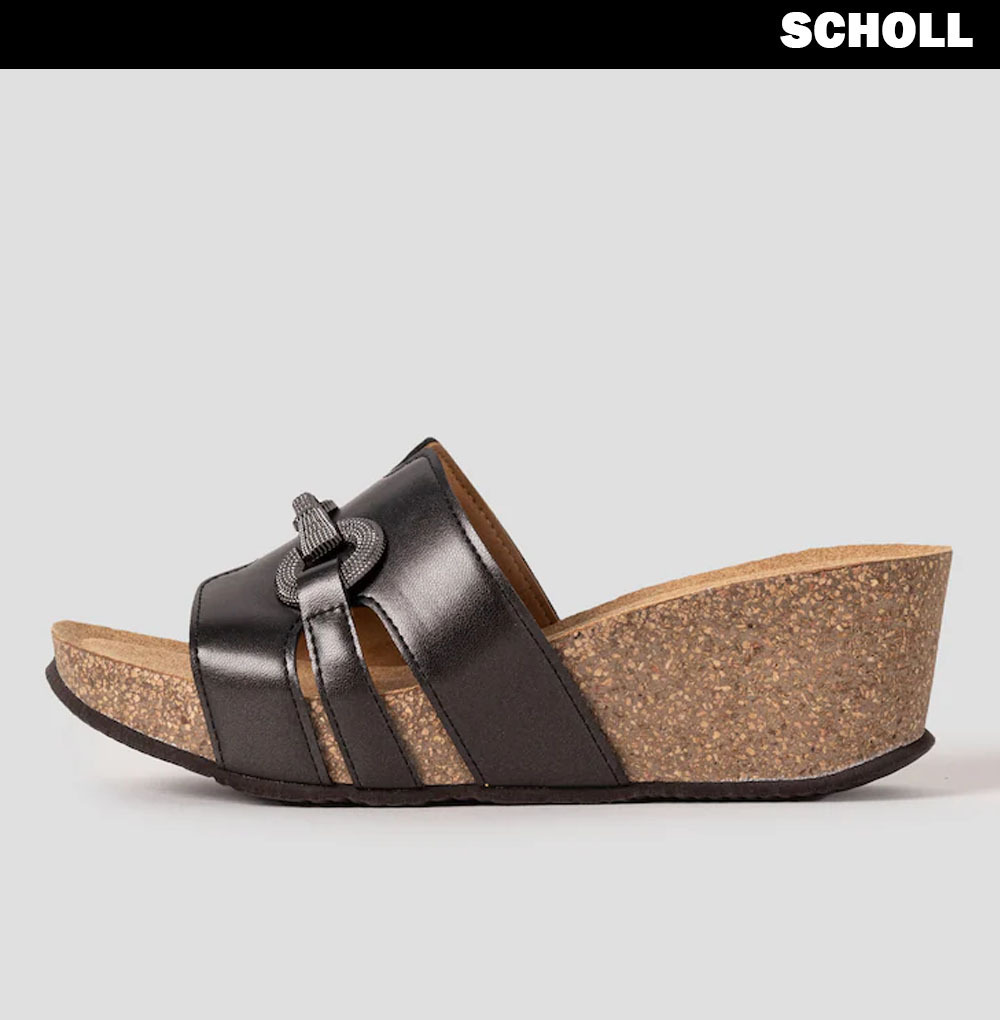 SCHOLL ● One Strap Comfort Chunky Sandals - Black
