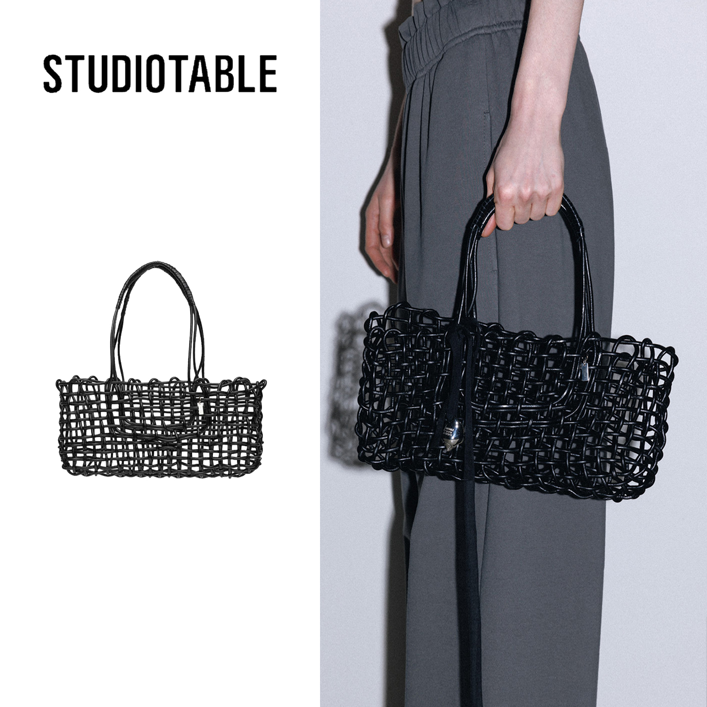 ハンドバッグ STUDIOTABLE : 25SS / NETTI BAG (BLACK)