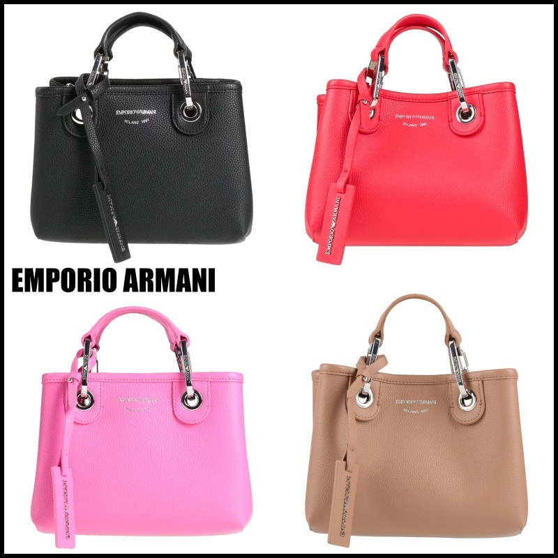【EMPORIO ARMANI】EMPORIO ARMANI ロゴ 2way ハンドバッグ