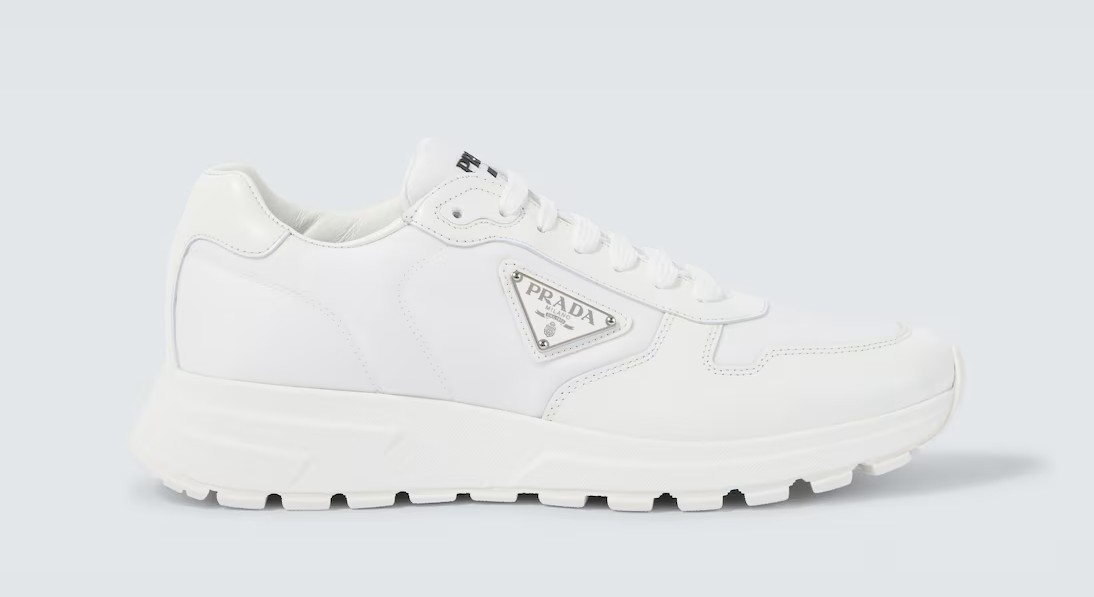 関税込 Prada Re-Nylonとレザーのスニーカー
