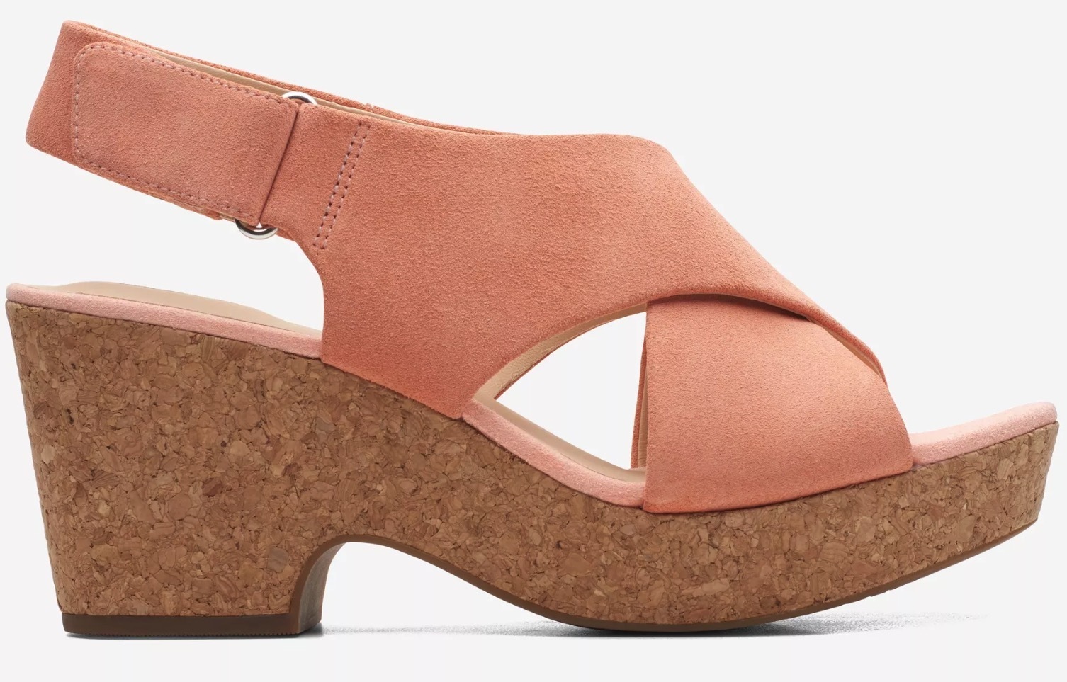 CLARKS コーラル ウエッジ サンダル コルク ヒール 7.5cm 軽量