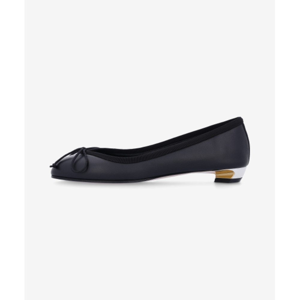 ■alexander mcqueen■ Armadillo Ballet Flat Shoes Black Silv