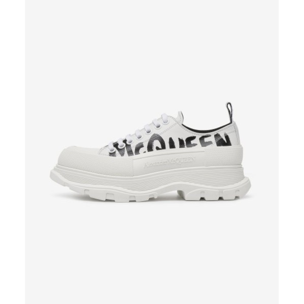 ■alexander mcqueen■ Tread Slick Lace Up Sneakers Optic Whi