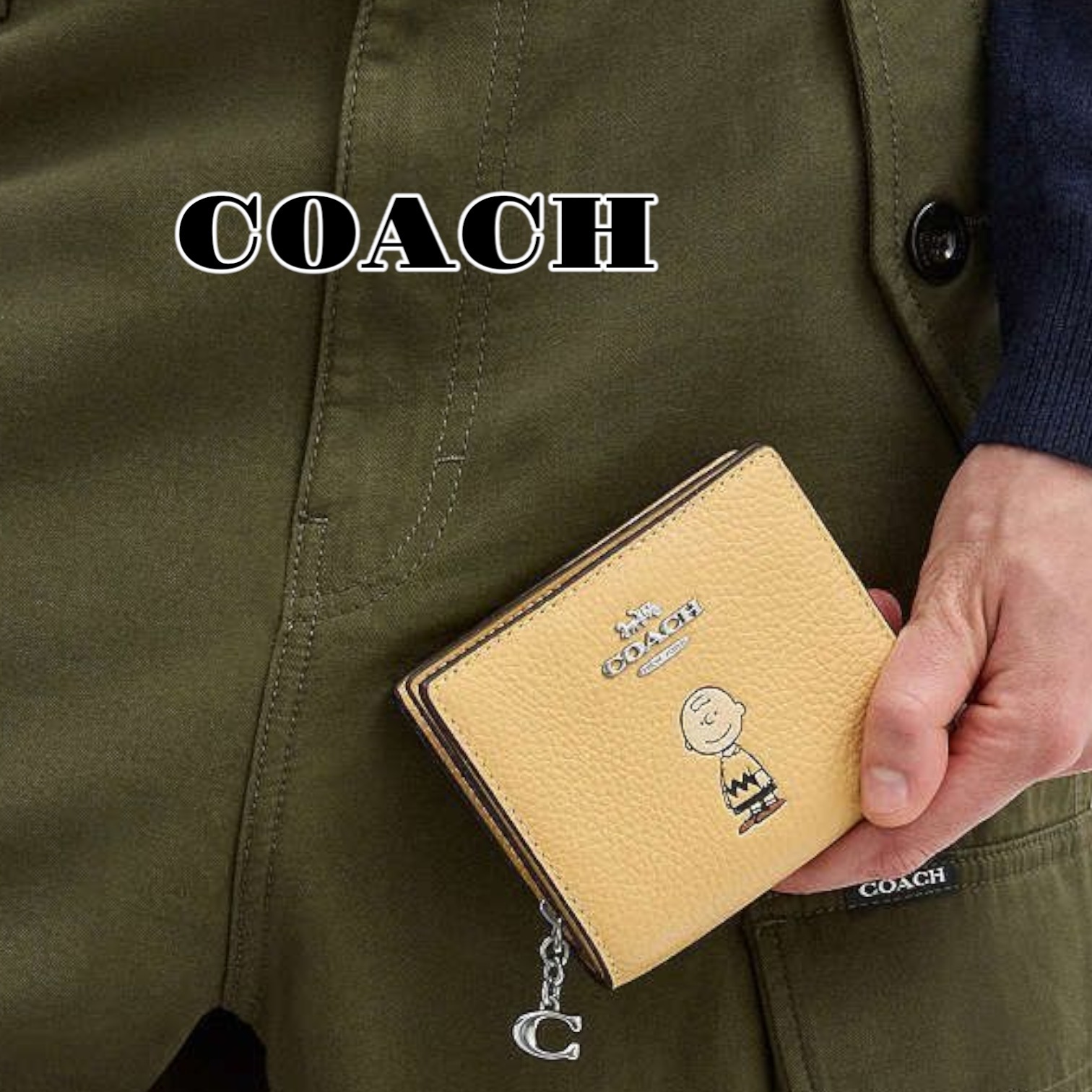 【COACH X PEANUTS】限定コラボ☆ミニ財布 チャーリー・ブラウン