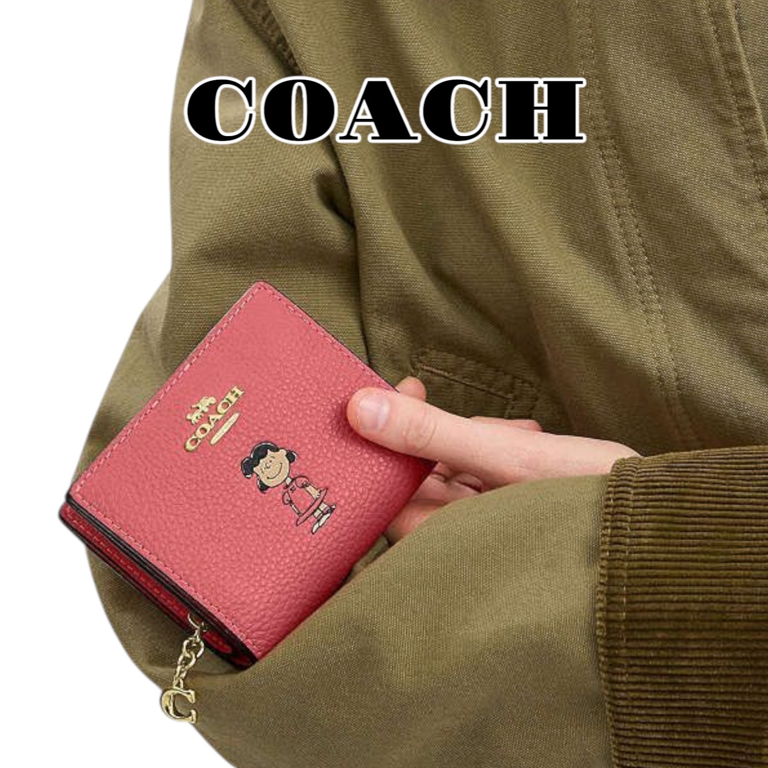 【COACH X PEANUTS】限定コラボ☆かわいい☆ミニ財布・ルーシー