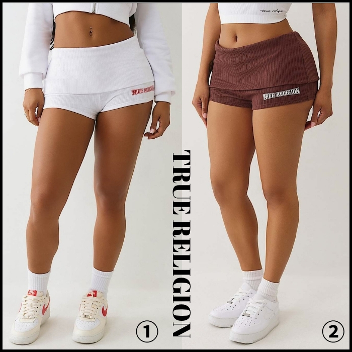 【TRUE RELIGION】★ショートパンツ★ FOLDOVER RIBBED SHORT