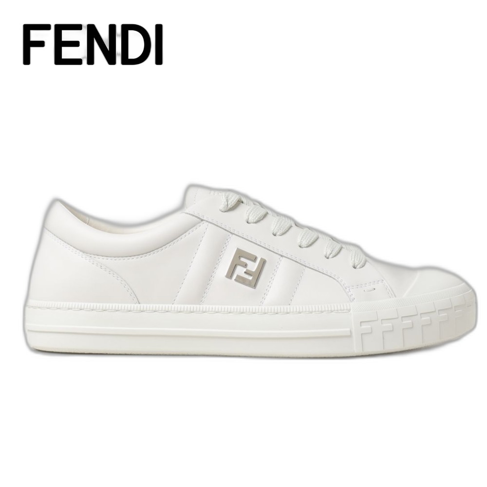 FENDI フェンディ ドミノ ホワイト レザー スニーカー