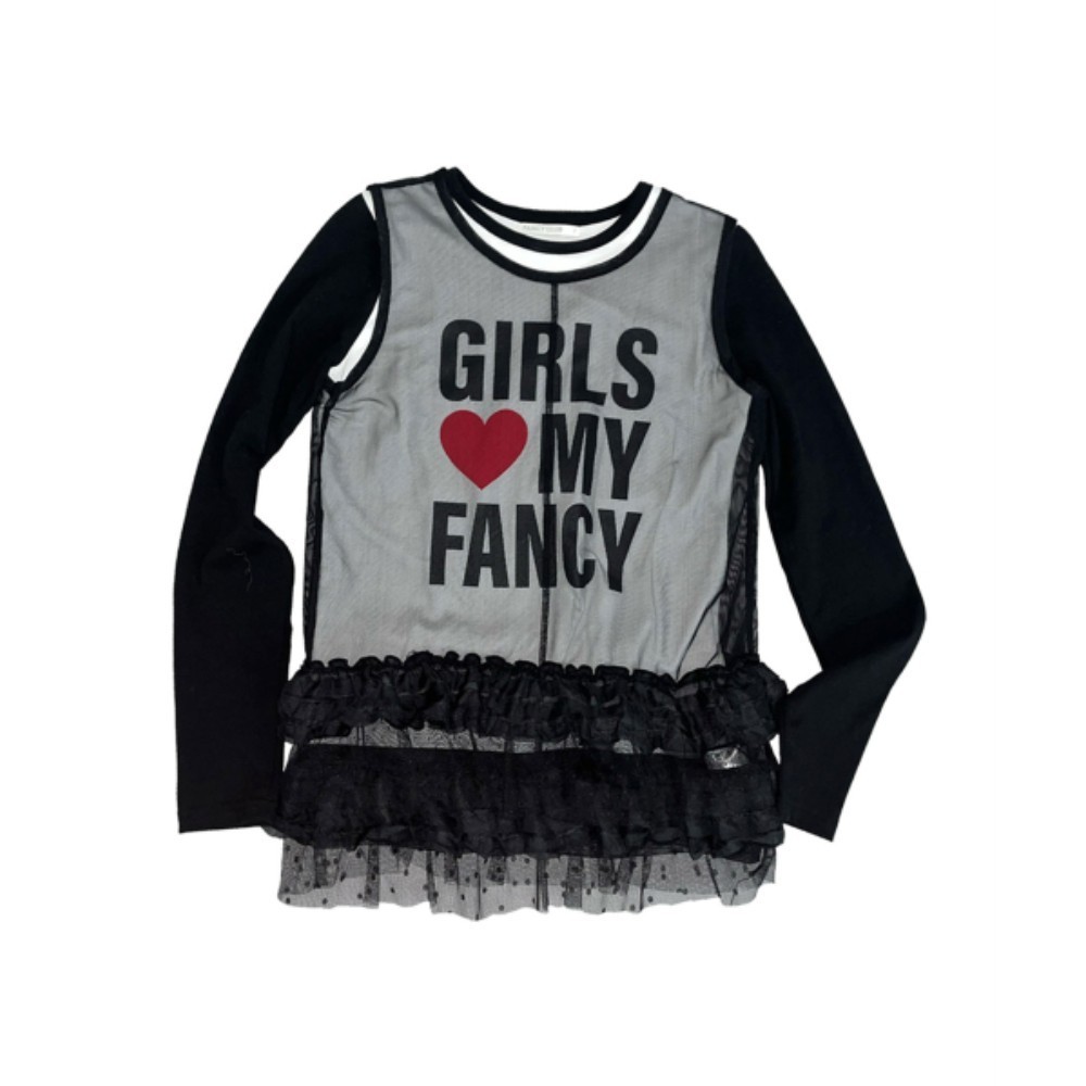 ■FANCY CLUB■ SET GIRLS MY FANCY LONG SLEEVE DOT LAYERED ON