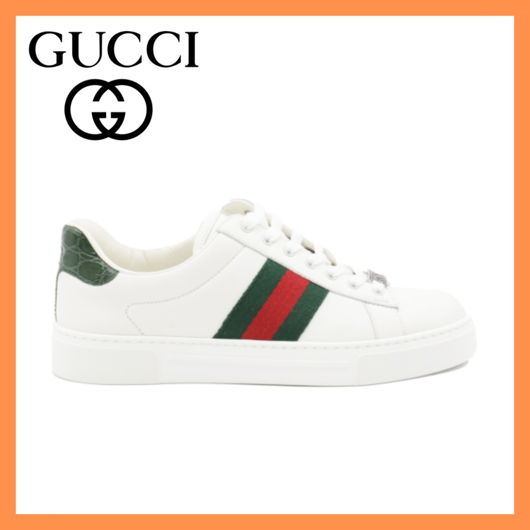 関税込【GUCCI】エース ウェブ ストライプ ウィメンズスニーカー