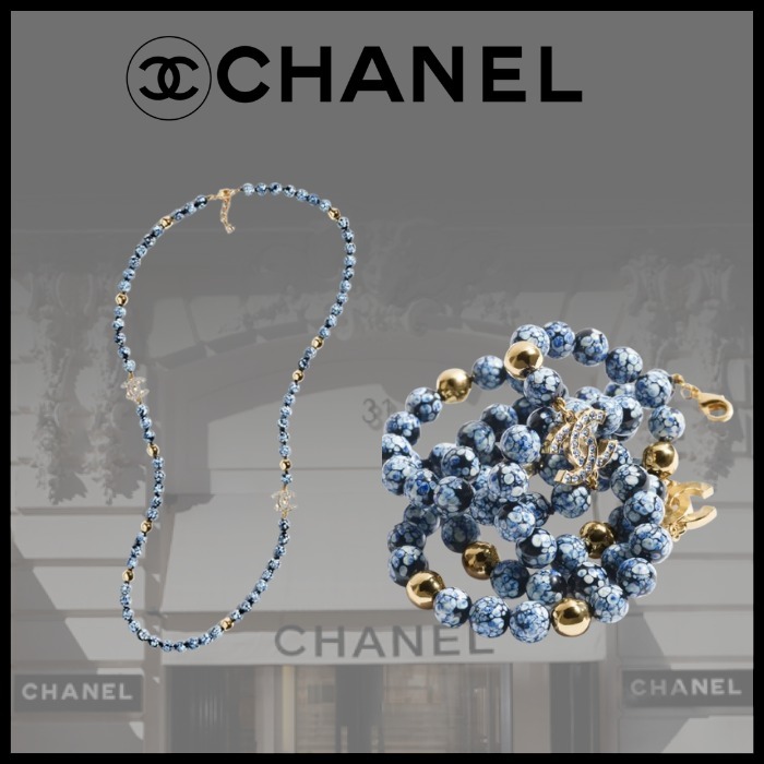 【25A最新作♪】CHANEL CCロゴ グラスストーン ネックレス