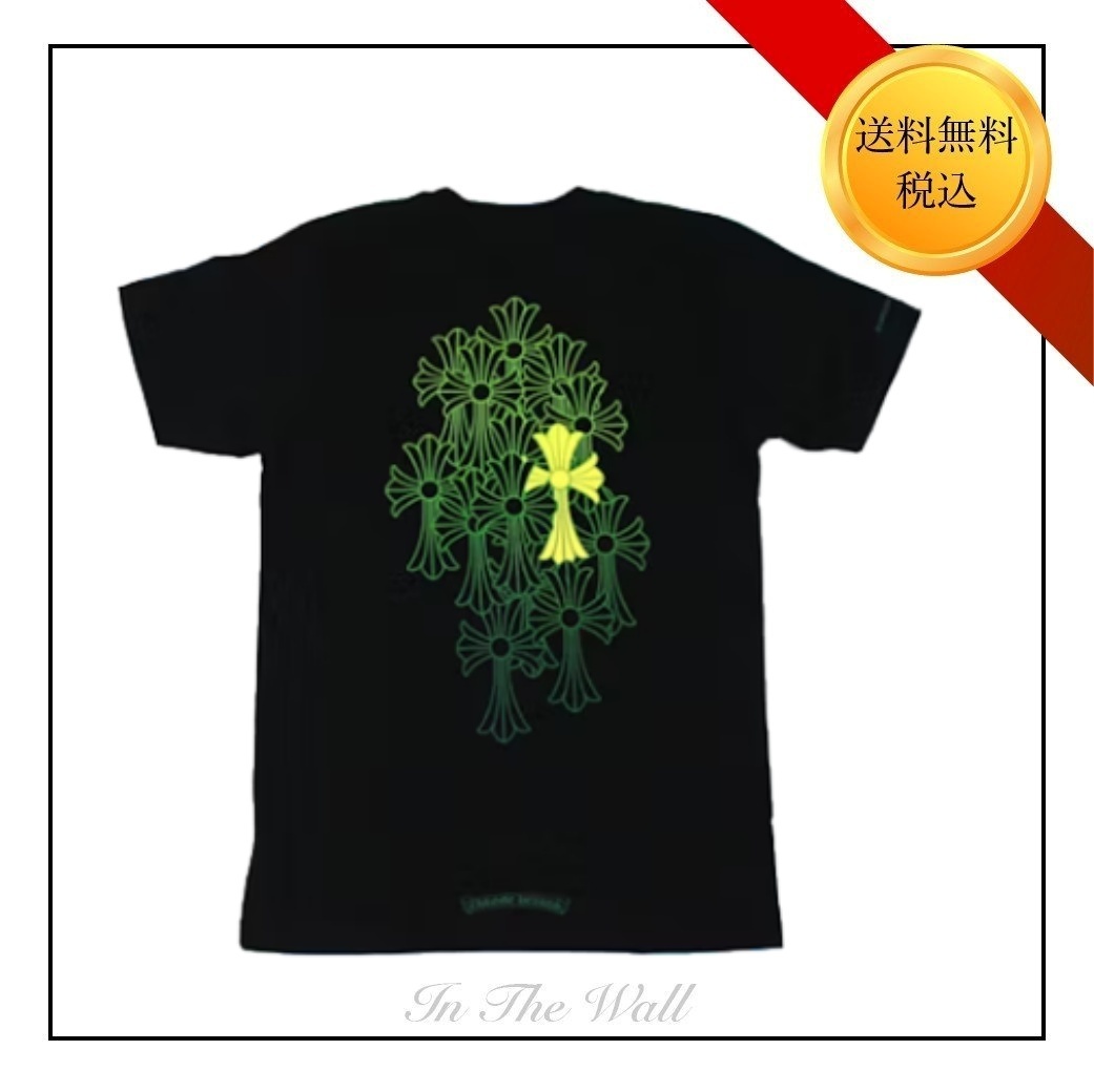 入手困難【CHROME HEARTS】Cemetery Tシャツ Black/Yellow/Green
