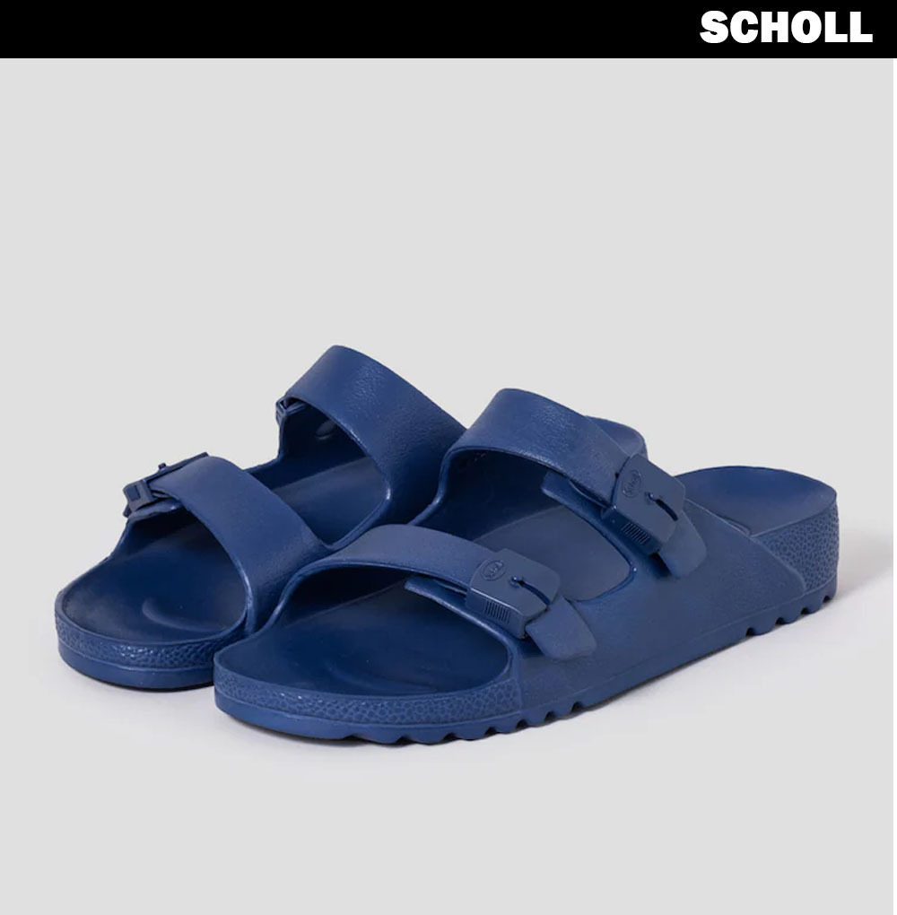 SCHOLL ● EVA Two Strap Sandals - Navy