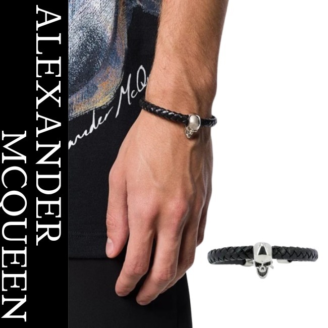 関税込＆New【ALEXANDER MCQUEEN】編み込みスカルブレスレット