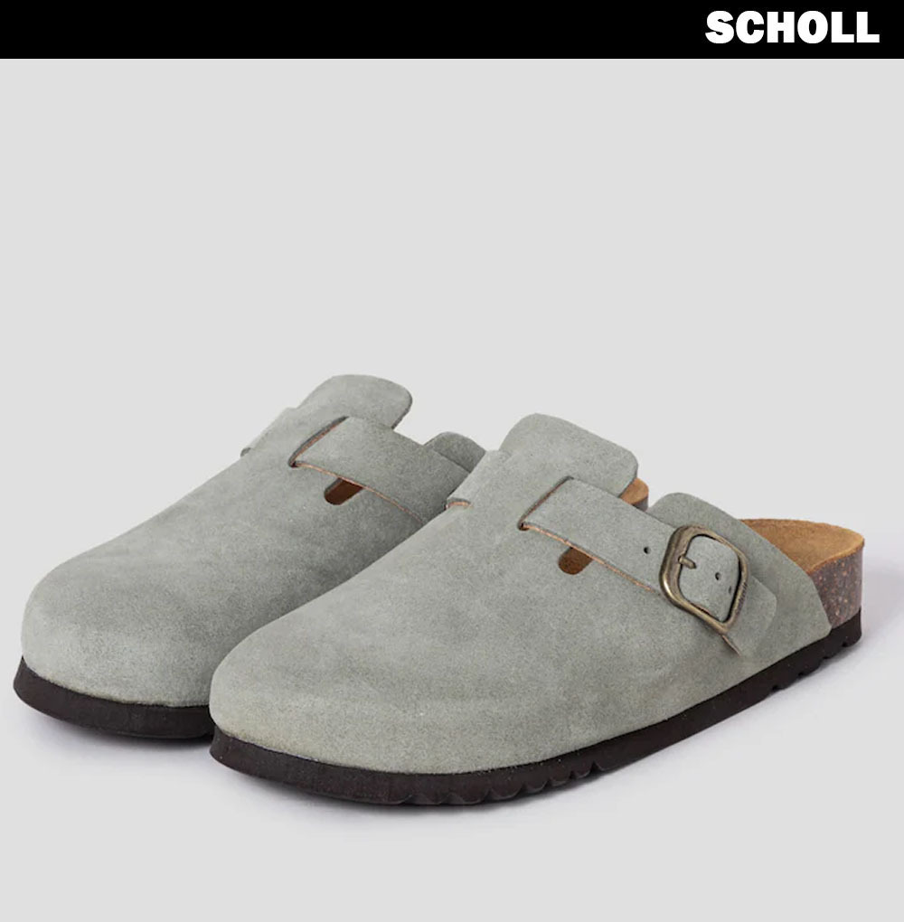 SCHOLL ● Cork Croc Sandals - Green