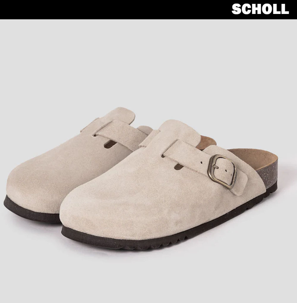 SCHOLL ● Cork Croc Sandals - Beige
