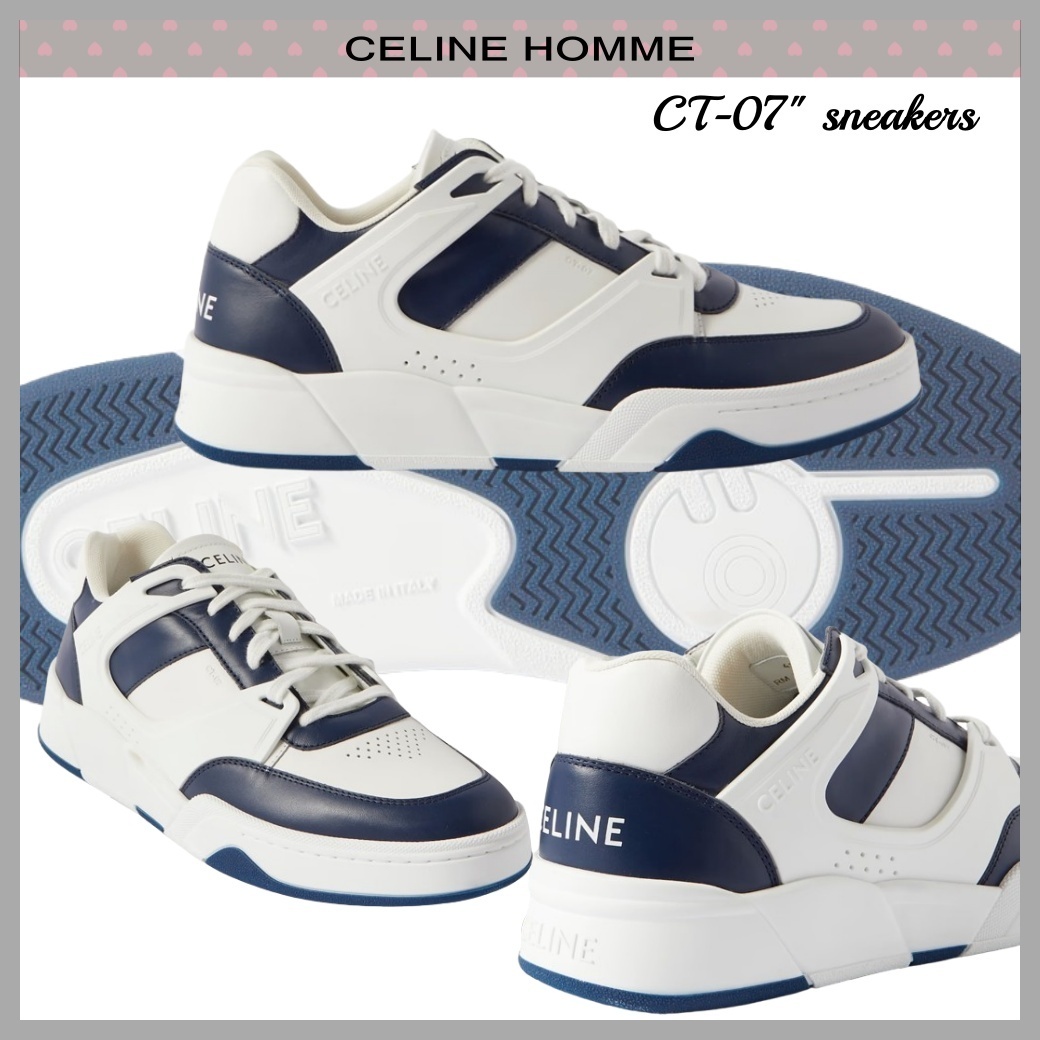 CELINE HOMME / CT-07 ラバートリムレザースニーカー