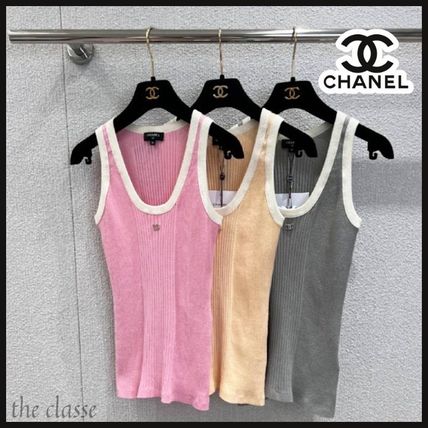 ピンク S CHANEL(シャネル) タンクトップ(レディース) - 海外