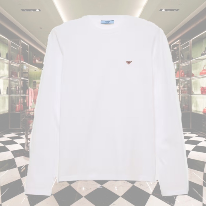 【25AW】新作 長袖ジャージー Tシャツ ◆プラダ◆人気