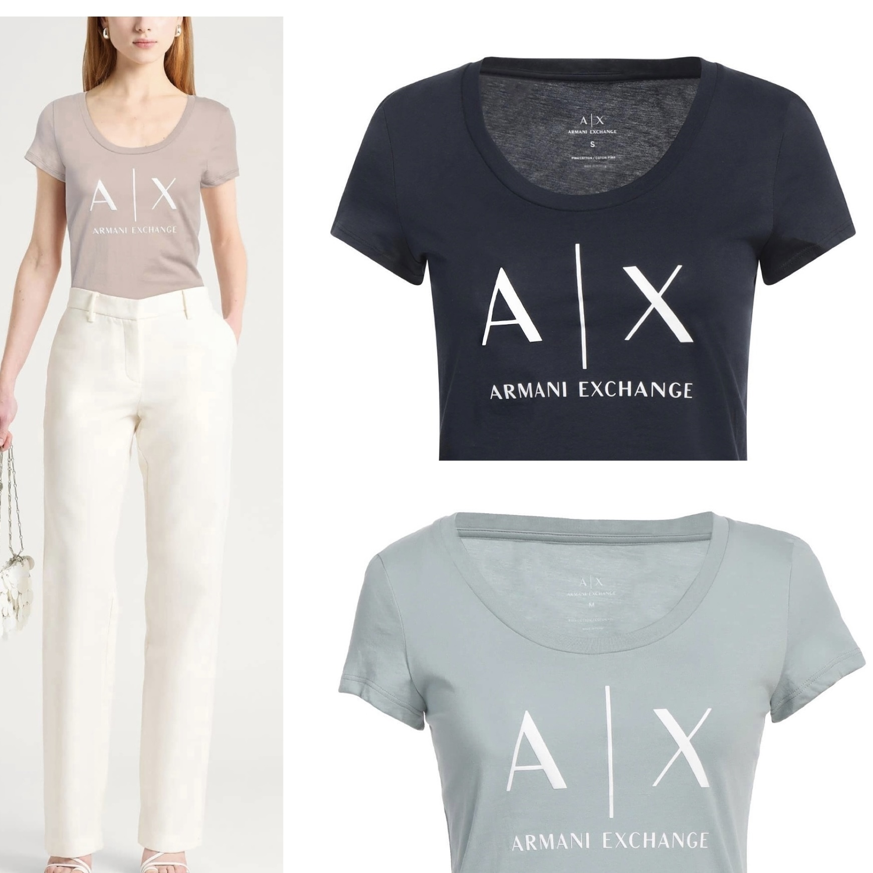 送料関税込み☆ARMANI EXCHANGE ロゴ Tシャツ