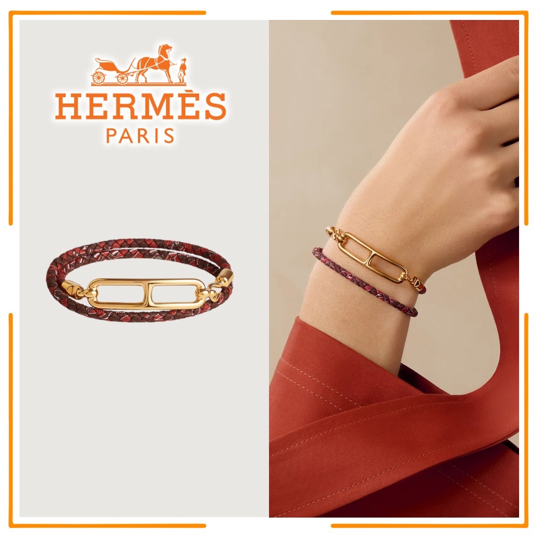 手元を彩る逸品【HERMES】ドゥブルトゥール ブレスレット