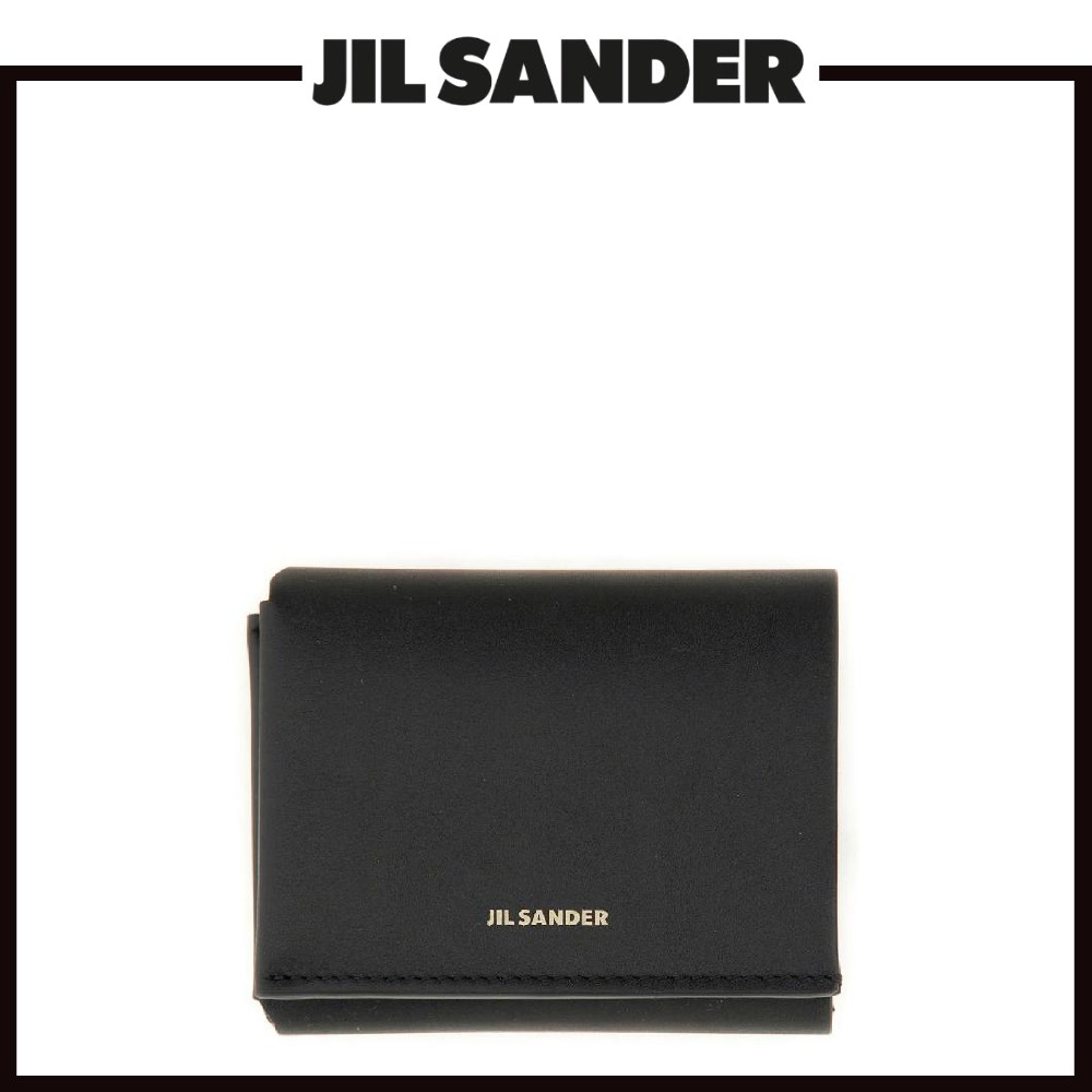 【関税込＆追跡】Jil Sanderロゴエンボス三つ折り財布