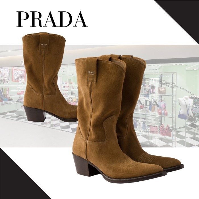 【PRADA】スエードブーツ ブラウン