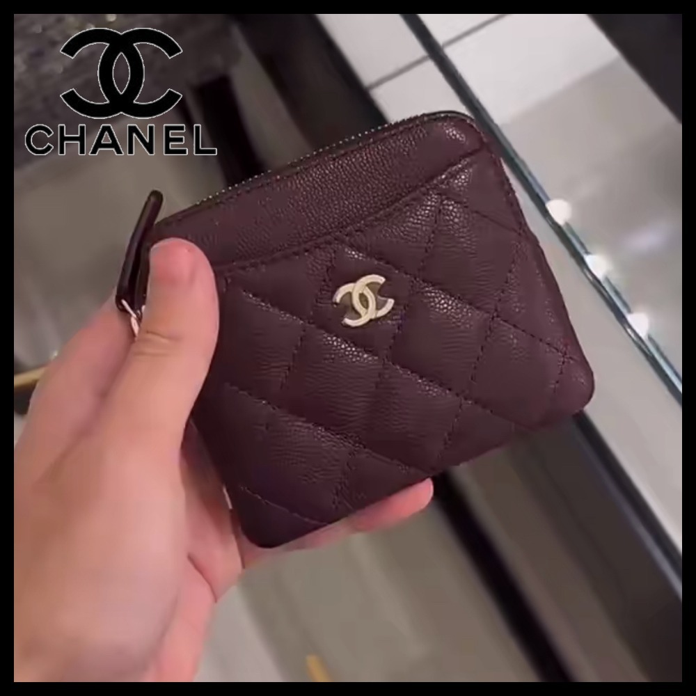 【お出かけに便利♪】CHANEL ジップコインパース