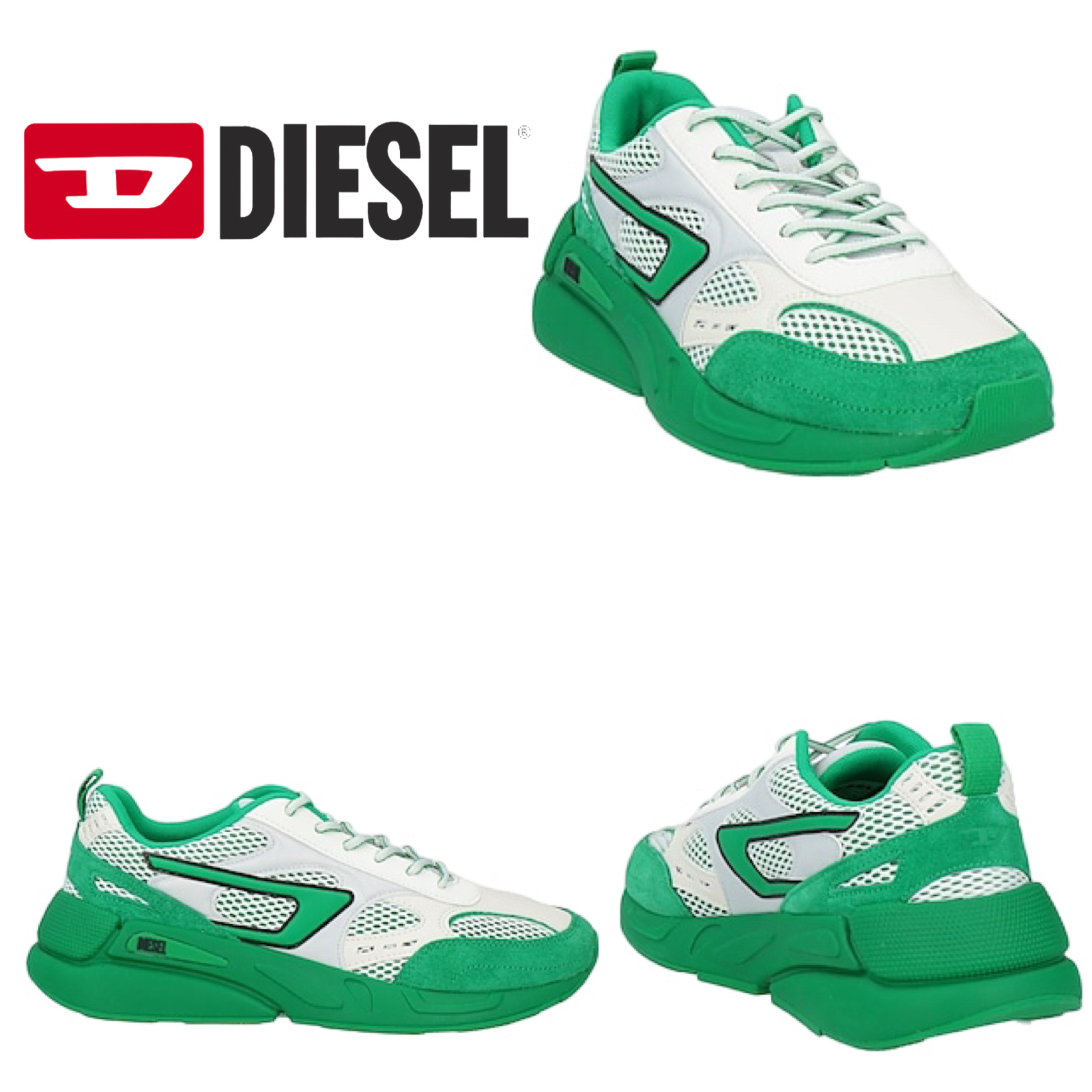 DIESEL メンズスニーカー グリーン