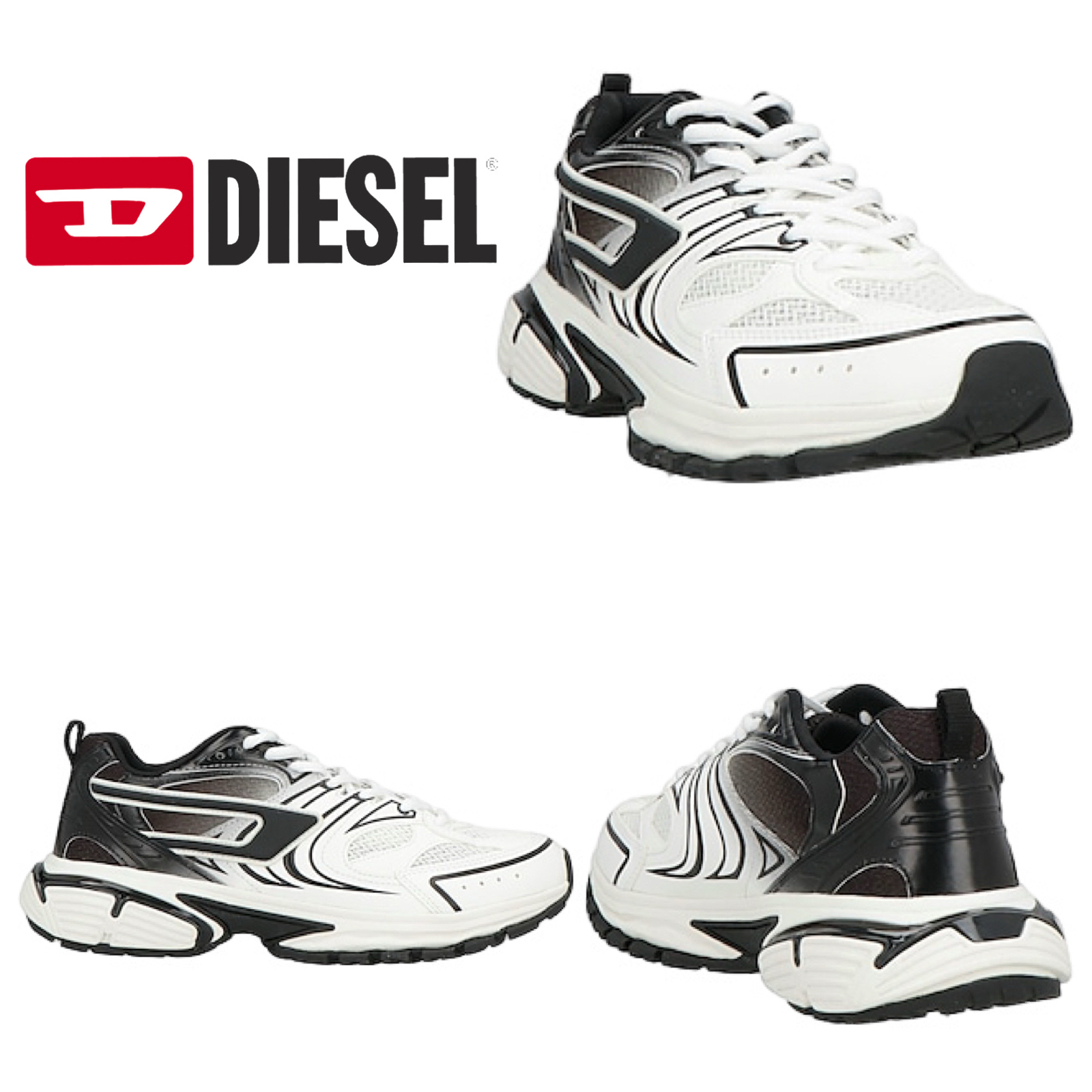 DIESEL メンズスニーカー ホワイト