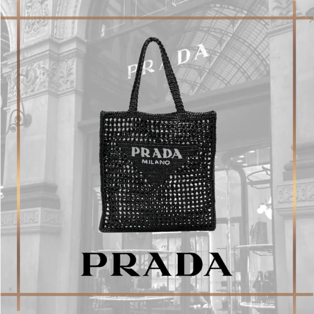 ショッピングバッグ☆【PRADA】プラダ クロシェ トートバッグ