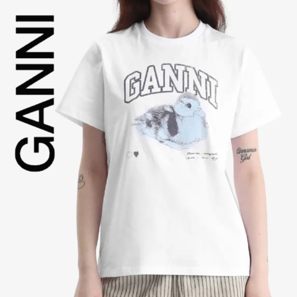 関税送料込♪GANNI/Duckie 半袖Tシャツ