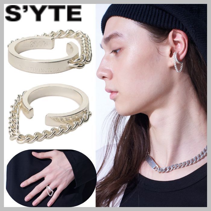 【Yohji Yamamoto】BRASS CHAIN EAR CUFF CHAIN RING イヤーカフ
