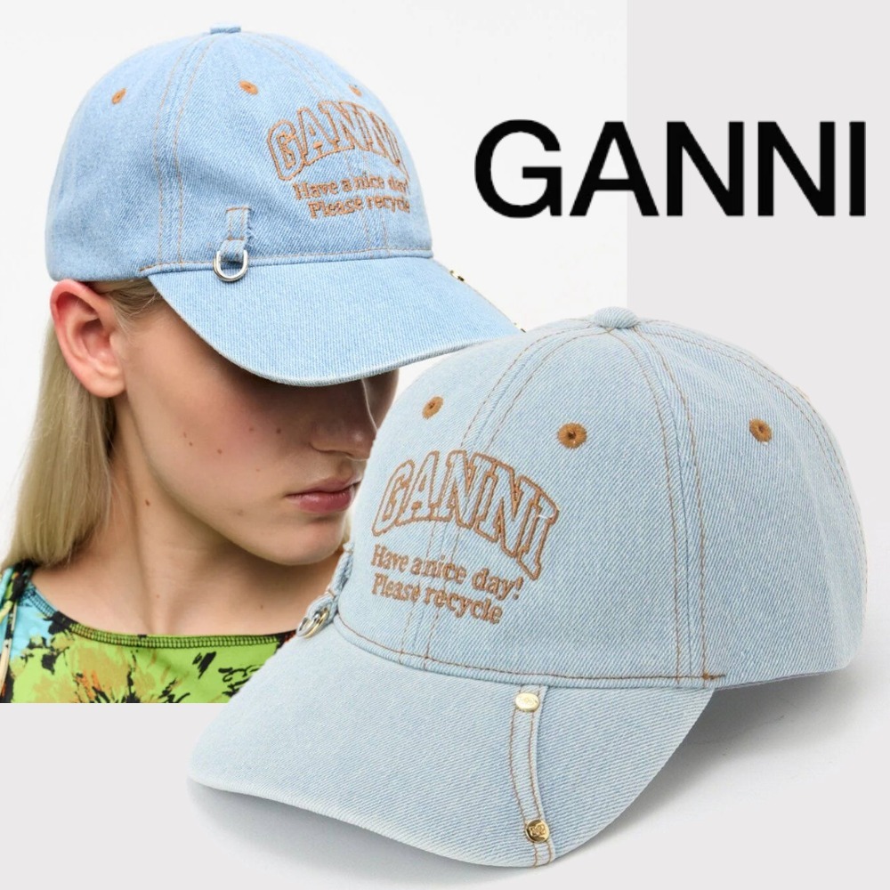 関税送料込♪GANNI/デニムキャップ